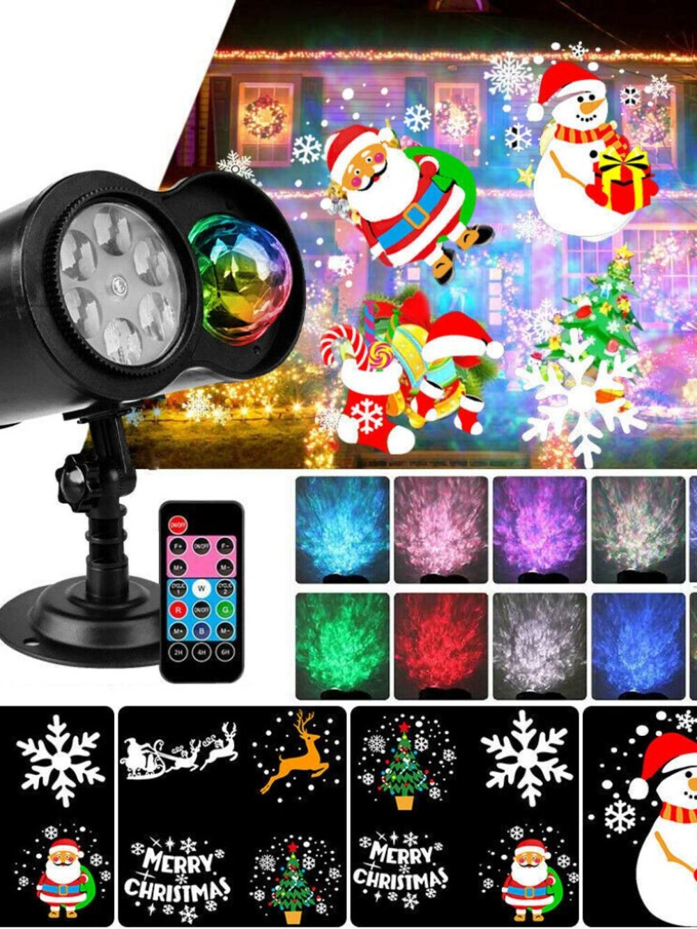 26HD Effects Halloween&Christmas&All holidayProjector Waterproof Landscape Light